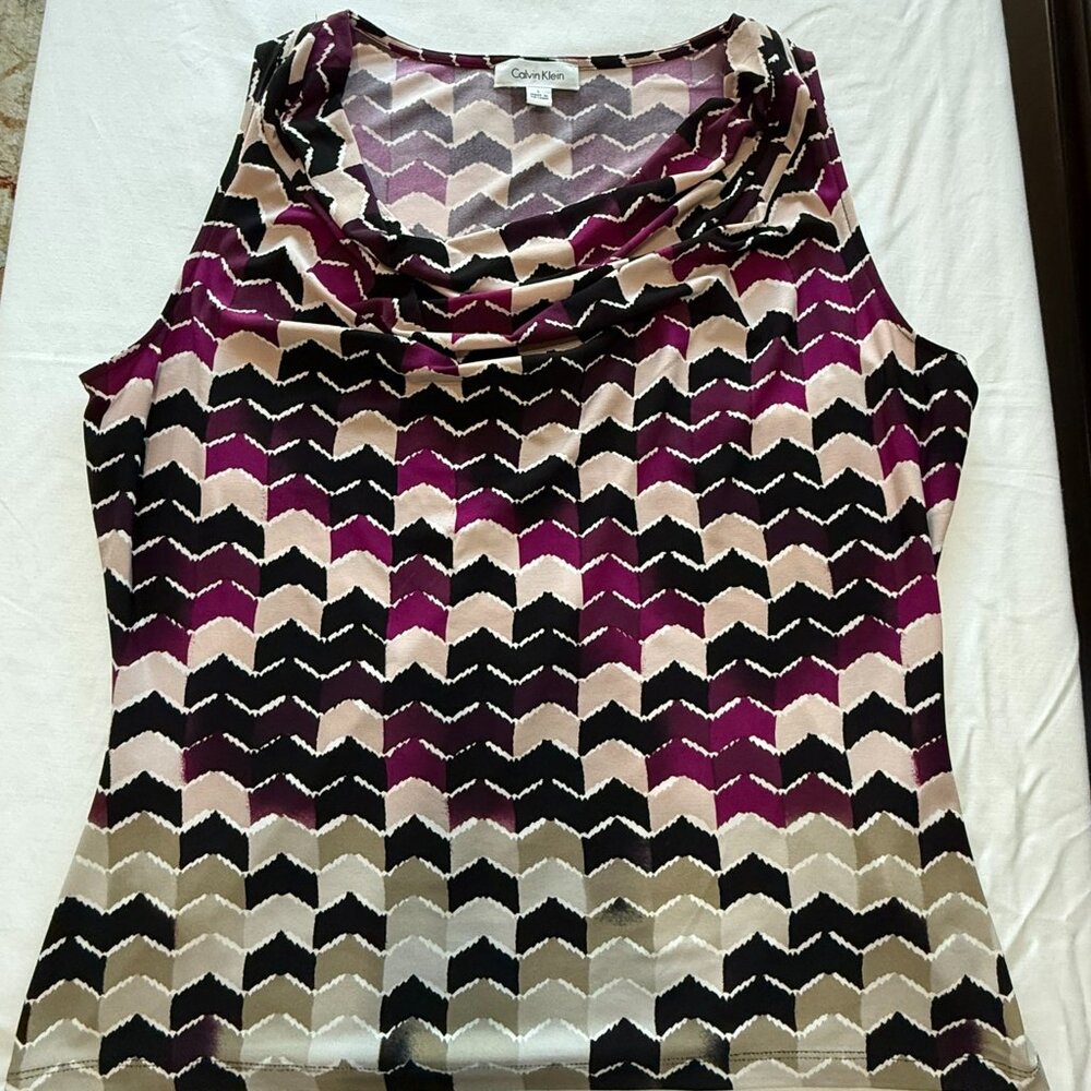 Calvin Klein - Sleeveless Cowl Neck Shell